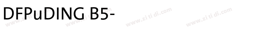 DFPuDING B5字体转换